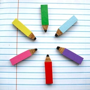Image of Wooden Pencil Brooch