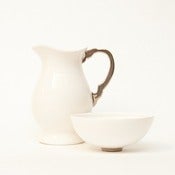 Image of Milk Jug & Little sugar bowl - platinum lustre