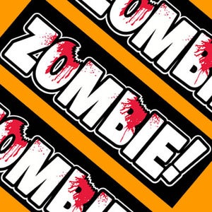 Image of ZOMBIE! Bumper Sticker 8.50x2.75 inches