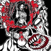 Image of ZOMBIE! "Head Shot" Sticker 4.25x5.50 inches