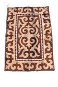 Image of 5'6"*3'6" shyrdak, cream and brown (11)