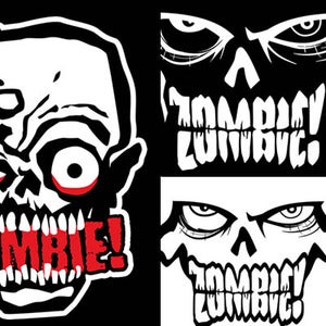 Image of ZOMBIE! "Spread The Infection" 7 Sticker Pack! Ships FREE!