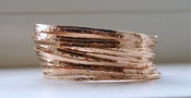 Image of Simple Set of 3 Thin 14k Rose Goldfilled Stackable Bangles / Bracelets- Stacking Style: Small, Med