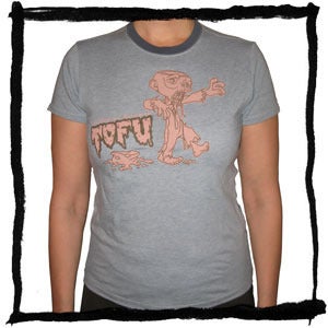 Image of Ladies Tofu the Vegan Zombie Pacific Heather Ringer