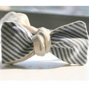 Image of Grey Seersucker & Denim Bow Tie