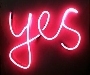 Image of 'Yes' Neon Light