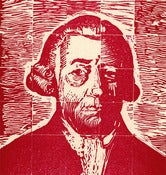 Image of Linocut poster of John Baskerville