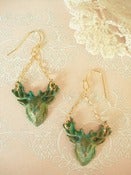 Image of Patina Deer Head Earrings