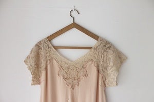Image of 1920s peach satin nightgown {SOLD}