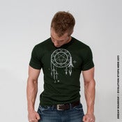 Image of Dream Warrior (Metallic Silver on Forest Green)