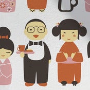 Image of kokeshi wallpaper
