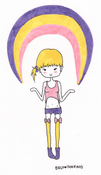 Image of PRE-ORDER: Simple Rainbow Crew Neck American Apparel Tshirt