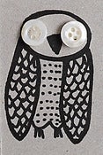Image of Owl Fresh Water Pearl Button stud earrings
