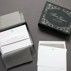 Image of Letterpress Bird Deluxe Stationery Boxed Set