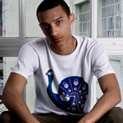 Image of 'Peacock' T-shirt by Aaron Miller