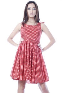 Image of Audrena's vintage autumn leaves in sunset red