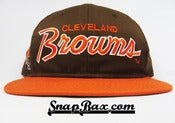 Image of VINTAGE CLEVELAND BROWNS TWILL SCRIPT SNAPBACK