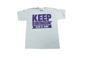 Image of Keep Swingin' Purple on Grey