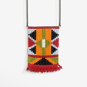 Image of Flag Pendant / Red & Orange