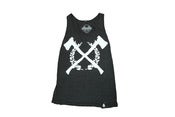 Image of Axe and Wreath Tank Top- Black Unisex