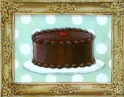 Image of Gilded Sweetness Classic Chocolate Cake within faux painted frame 
