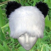 Image of Couture Faux Fur Panda Hat by Tigercandy Arts