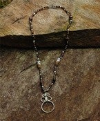 Image of African Earthtones with Silver Wire Necklace