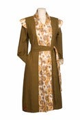 Image of Manteau "épaulettes" réversible marron carreaux fins/Brown checked reversible coat 