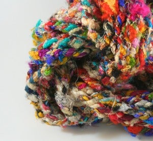 Image of Penny Candy: 3 ply Recycled Sari Silk Yarn