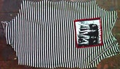 Image of size 18 month Ramones romper! black and white stripe with zipper! 
