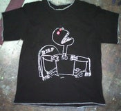 Image of 5T zombie t-shirt with red button eyes! 