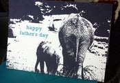 Image of Happy Father's Day Elephants note card