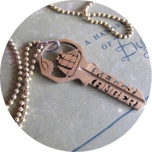 Image of BRASS CUSTOM KEY NECKLACE 