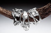 Image of dark silver: Elvish Herkimer Diamond ring