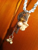 Image of Found Objects Charm Necklace - Key & Bone