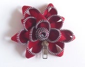 Image of Zipper Pin (red: silver or gold or black teeth)