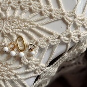 Image of knitter's charm. 'blanc' stitch marker charms.