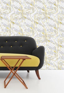 Image of Vanessa Wallpaper - Mustard
