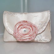 Image of Shabby Chic Satin and Lace Handmade Mini Purse by Genschi