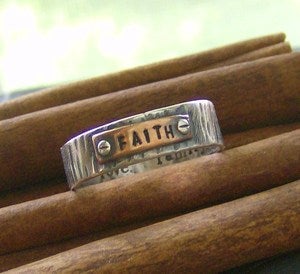 Image of Hardwear ring sterling silver and copper personalized ring