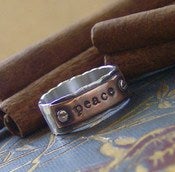 Image of Hardwear ring hand stamped sterling silver and copper 