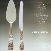 Image of Wedding Cake Cutting Set Cherished