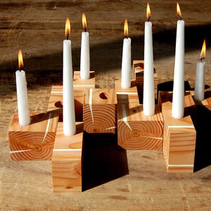 Image of Joyce Wood Candle Holder