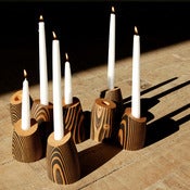 Image of Billie Wood Candle Holder