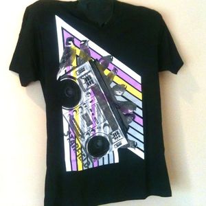 Image of "Bird on a Boombox" V-Neck T-shirt