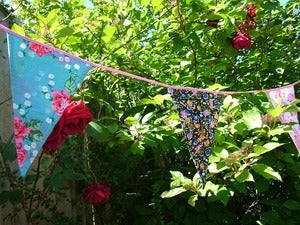 Image of Vintage Floral Print Bunting