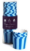 Image of Blue Stripes Baking Cups