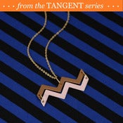 Image of NECKLACE - pink - vintage - chevron