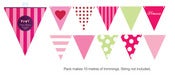 Image of Pink Paper Party Flags