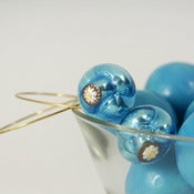 Image of EARRINGS - turquoise - disco - bauble
